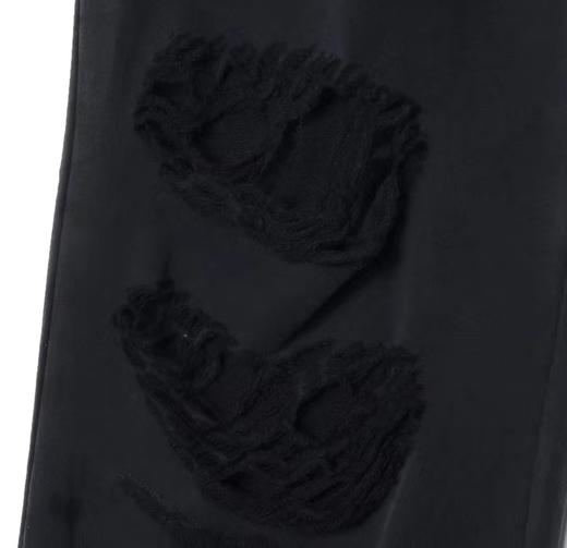 K47夏季时尚新款男士破洞休闲裤潮流美式直筒裤子复古街头休闲裤 商品图4