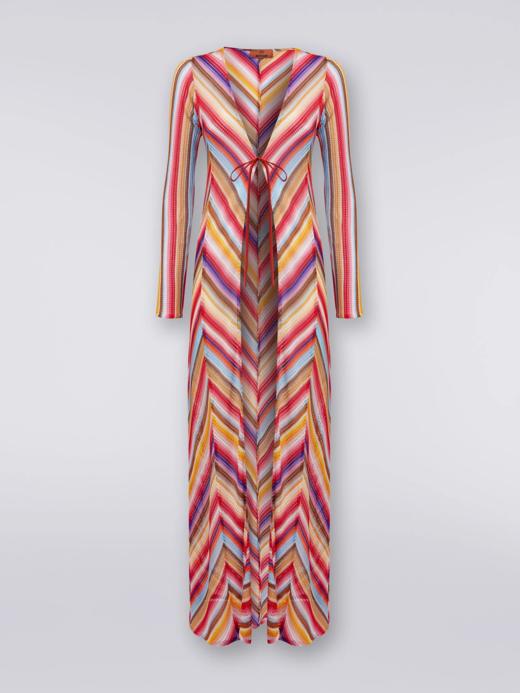 MISSONI - Long Cover Up - Multicolor Red Stripes  - 女装 - 上衣 - 红色 商品图0