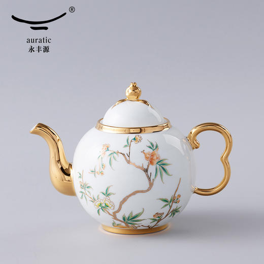 永丰源 夫人瓷石榴家园  14头陶瓷茶杯茶具套装 精致圆壶轻奢礼品 商品图3