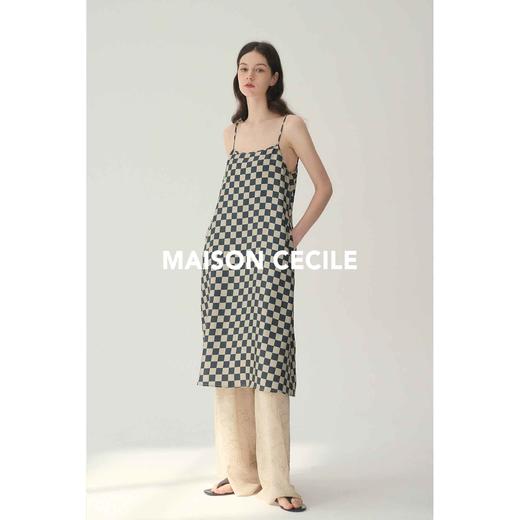 MAISON CECILE桑蚕丝复古线条花朵松紧腰阔腿裤 商品图4