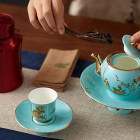 永丰源西湖蓝夫人礼17头陶瓷功夫茶具茶壶茶杯碟杯碟