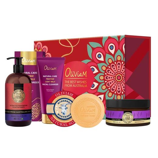 澳莉维亚爱美丽清洁护肤四件套装礼盒 【洗面奶面霜手工皂身体乳】 商品图1