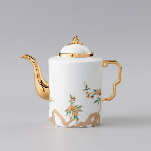 永丰源 石榴家园14头家用咖啡具 陶瓷描金茶具直壶茶杯碟 礼品 商品图3