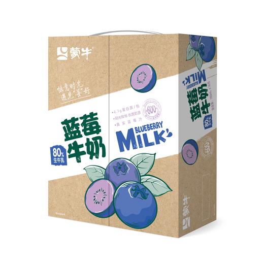 蒙牛190ml蓝莓味爱克林牛奶 *16袋/箱 商品图0