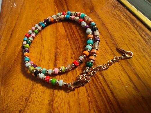 天然彩色石串珠项链，多明星同款 商品图4