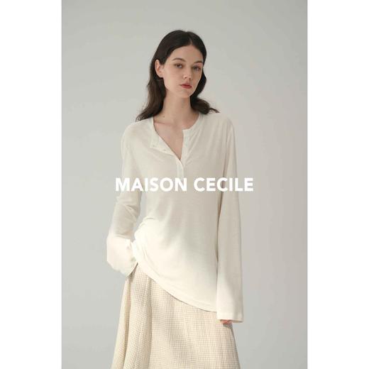 MAISON CECILE三色/纽扣夏日舒适肌理感亚麻长袖 商品图2