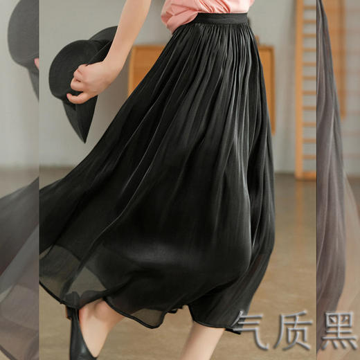 【新款半身裙女薄款】百褶双层丝光蓬蓬裙 清新网纱韩版清新褶皱仙女裙  商品图10