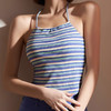 跃牌【瑜见伽人系列】春夏新款针织混彩条纹挂脖一体式运动背心 健身瑜伽服运动 内衣 女YB8132 商品缩略图1