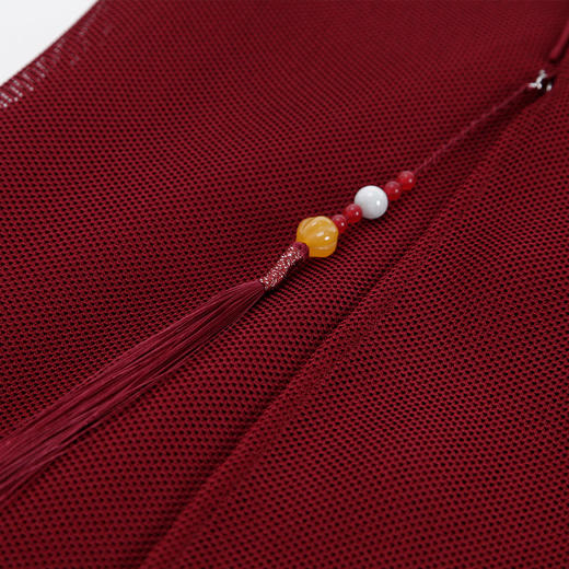 PF8L9斯尔丽24新款复古新中式改良旗袍手工盘扣流苏镂空网面垂坠连衣裙 商品图5