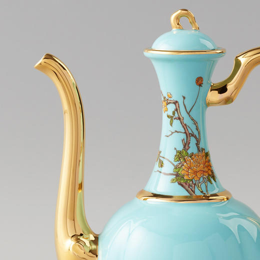 永丰源  夫人瓷西湖蓝10头酒具陶瓷酒杯酒壶结婚乔迁礼物 商品图4