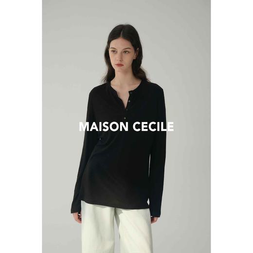 MAISON CECILE三色/纽扣夏日舒适肌理感亚麻长袖 商品图4