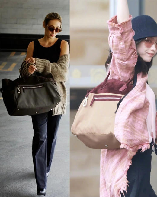 THS 6.1-限时 麂皮拼接尼龙手提包 谁背谁好看包 旅行包 2色 CQ1324 商品图0