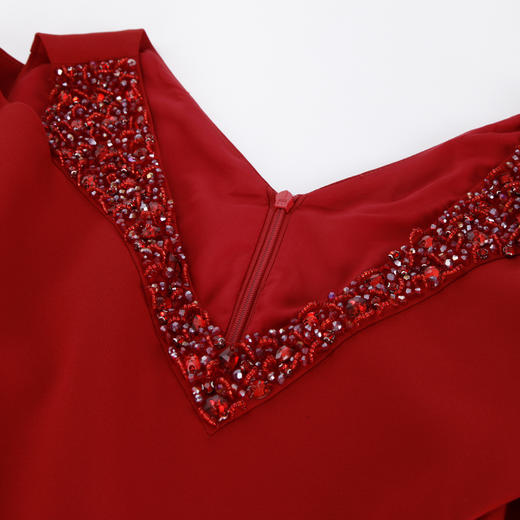 PF8J8斯尔丽2024新款名媛淑女气质礼服露肩修身长款礼服宴会连衣裙 商品图4