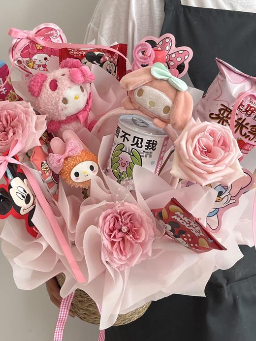粉红三丽鸥  卡通零食花篮 商品图4