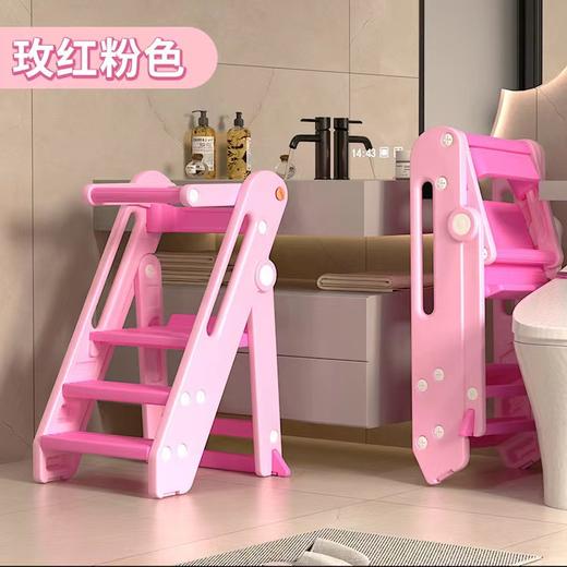 *【肥猫】蒙氏学习塔儿童洗漱台阶梯登可折叠儿童登高踩脚登宝宝洗手台楼梯 商品图7