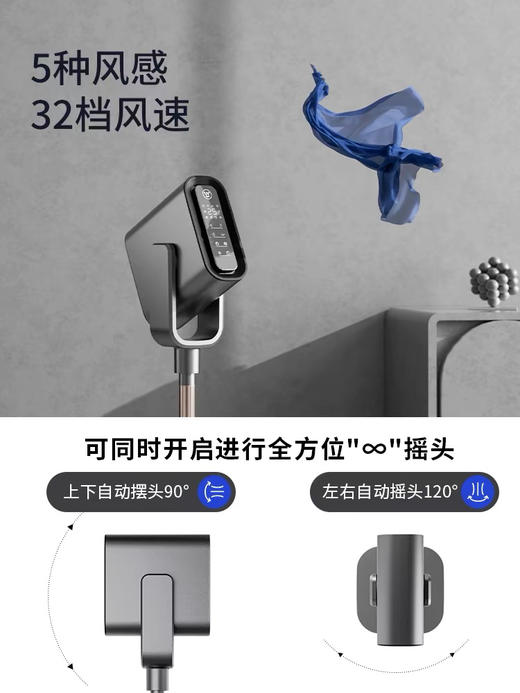 西屋无叶风扇负离子净化空气循环扇语音家用音超静2024新款落地扇 商品图4