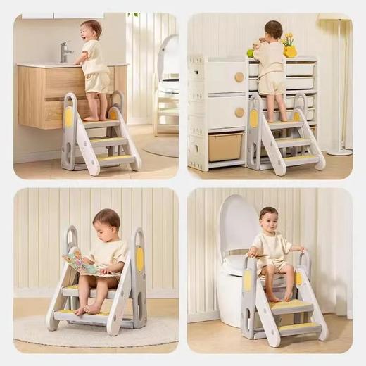 *【曼龙】踩脚凳学习塔儿童洗漱宝宝洗手台阶凳可折叠防滑踏脚登高凳子 商品图2