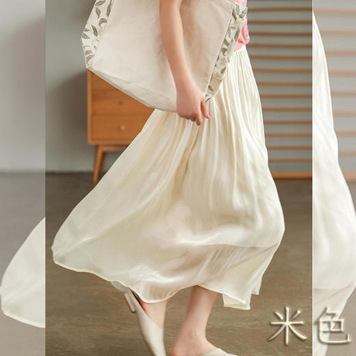 【新款半身裙女薄款】百褶双层丝光蓬蓬裙 清新网纱韩版清新褶皱仙女裙  商品图9