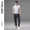 PINLI品立2024夏季新款商务休闲短袖衬衫男条纹立领修身衬衣上衣B242113154 商品缩略图1