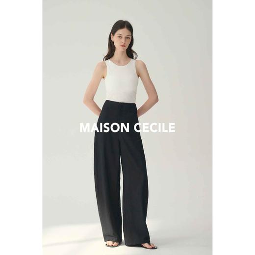 MAISON CECILE多色/亚麻舒适百搭立体镰刀裤 商品图3