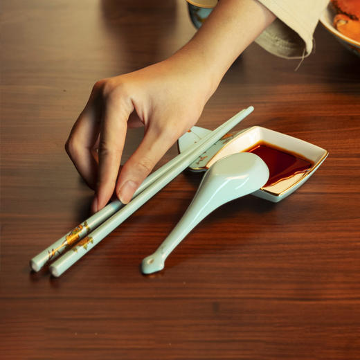 永丰源 夫人瓷西湖蓝44头陶瓷餐具 6人位家用瓷器套装 轻奢礼盒 商品图2