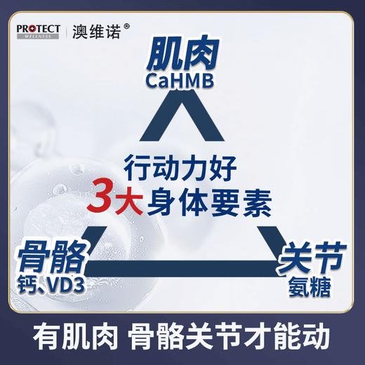 钙片 肌肉钙 ｜CaHMB 软骨素 骨质疏松 中老年养护关节 protect澳维诺 澳维诺 澳洲进口 新钙片 商品图2