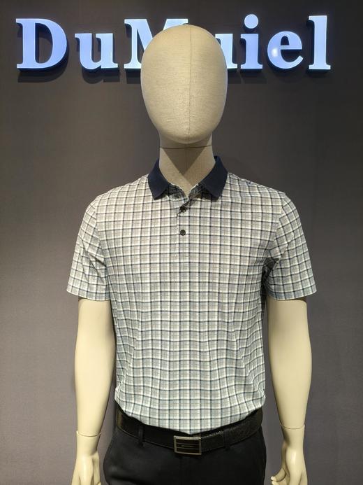 度文男装2024夏款千鸟格商务短T 商品图0