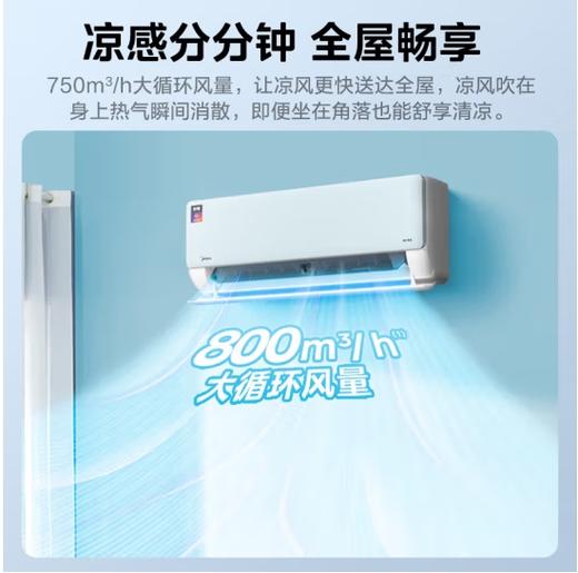 美的（110884）（Midea）美家系列 空调挂机 机煌 新一级能效 变频冷暖 自清洁 智能壁挂式空调家用 KFR-35GW/D1-1 商品图3