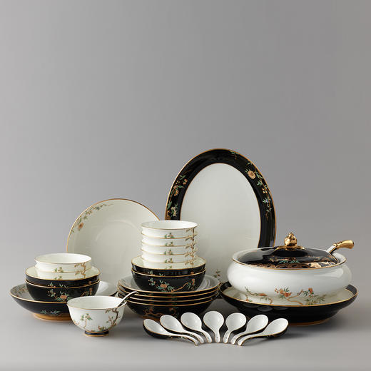 永丰源 夫人瓷石榴家园8人位家用31头中式餐具套装 商品图2