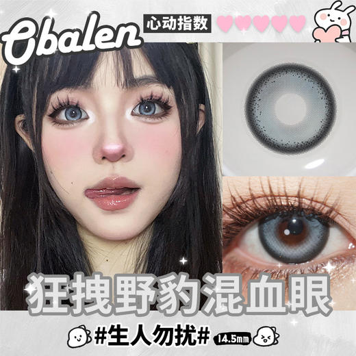 生人勿扰14.5【买二送护理液】欧巴兰美瞳半年抛2片装 商品图2