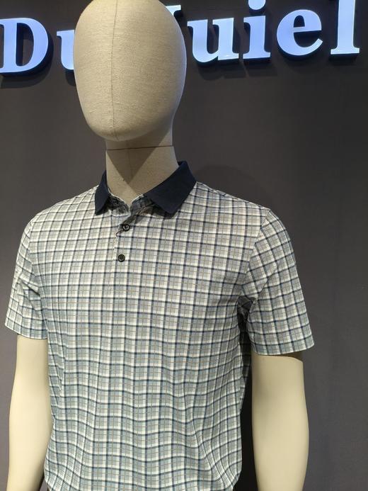 度文男装2024夏款千鸟格商务短T 商品图1