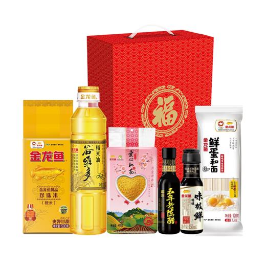 金龙鱼 米面油调味6件套礼盒1.72kg  商品图0