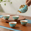永丰源 西湖蓝 6头/7头茶具陶瓷轻奢三才盖碗功夫茶具客厅家用下午茶 商品缩略图3