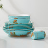 永丰源 夫人瓷西湖蓝22头中餐具 6人位家用餐具陶瓷饭碗汤盘套装 商品缩略图3