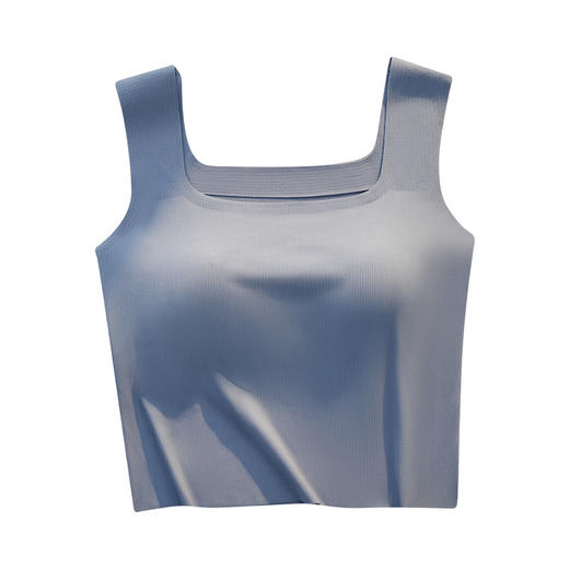 夏季【冰丝无痕吊带背心女】一体式女士螺纹方领打底 美背背心内搭内衣  商品图4