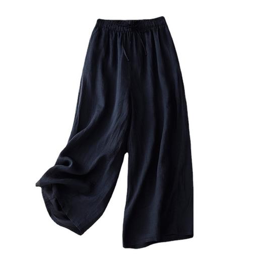 九分棉麻阔腿裤女亚麻夏薄款直筒裤大码胖mm显瘦K-B161M1383 商品图4