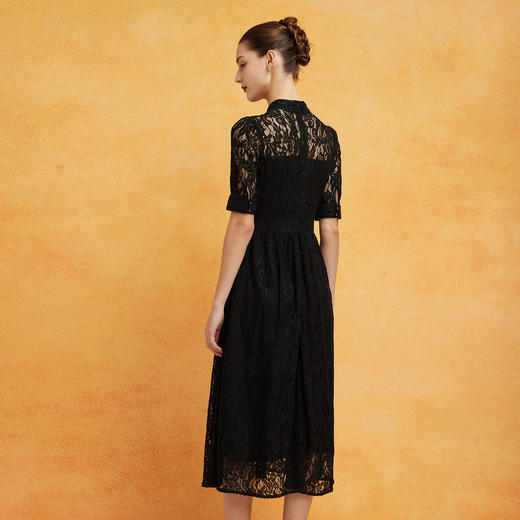 PF8G5斯尔丽2024新款浪漫蕾丝改良国风精致流苏盘扣收腰放摆显瘦连衣裙 商品图1