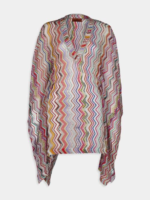 MISSONI - Short Cover Up - Multicolor Red Tones - 女装 - 上衣 - 红色 商品图0