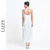 LIZZY2024国风新中式U领廓版型优雅提花缎玉石珠吊带连衣裙7942 商品缩略图2