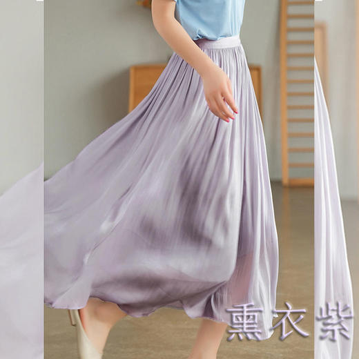 【新款半身裙女薄款】百褶双层丝光蓬蓬裙 清新网纱韩版清新褶皱仙女裙  商品图7