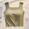 夏季【冰丝无痕吊带背心女】一体式女士螺纹方领打底 美背背心内搭内衣  商品缩略图9