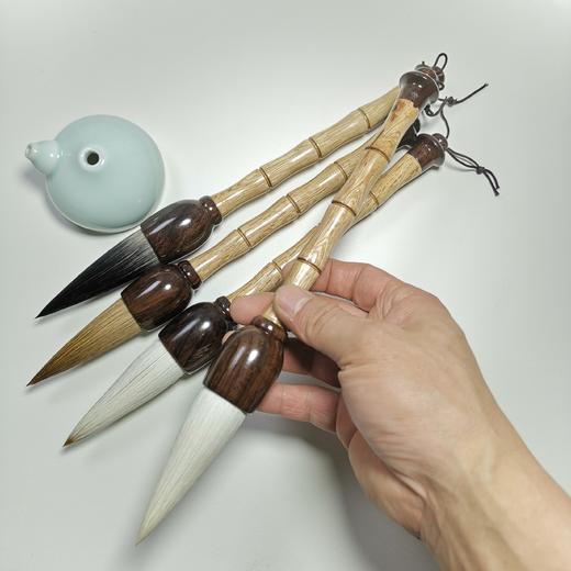 四毫榉木竹节造型提斗-得心应手毛笔，尽显书法国画之美 商品图5