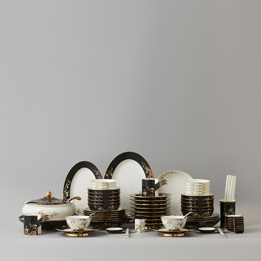 永丰源 石榴家园44头91头餐具套装 轻奢碗碟餐具家用 送礼佳品 商品图1