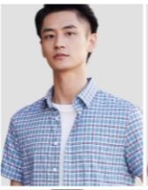 步森男装2024夏款千鸟格百搭休闲短T 商品图2