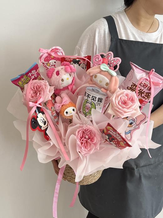 粉红三丽鸥  卡通零食花篮 商品图2