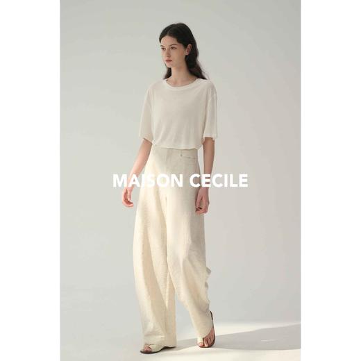 MAISON CECILE多色/亚麻舒适百搭立体镰刀裤 商品图4