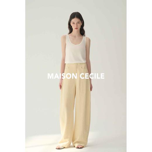 MAISON CECILE多色/亚麻舒适百搭立体镰刀裤 商品图2