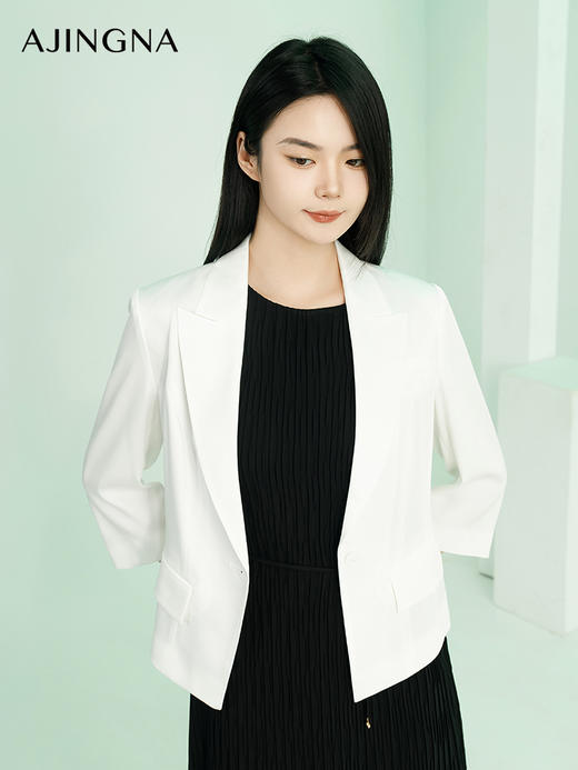 【商场同款】阿菁娜2024夏季新款通勤收腰短款西服A29X108013 商品图2