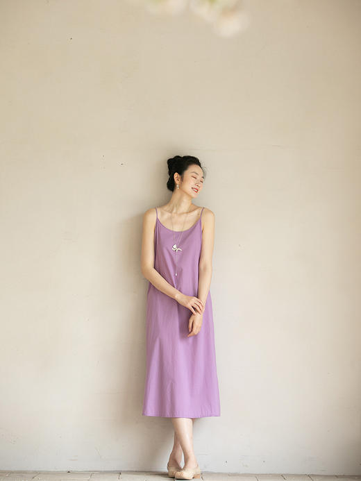 牧衣游原创 净色棉吊带裙百搭 限量福利款 歆一【不支持会员折】 商品图3