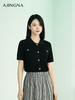 【商场同款】阿菁娜夏季新款POLO领短袖针织衫A29C301016 商品缩略图0